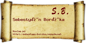 Sebestyén Boróka névjegykártya